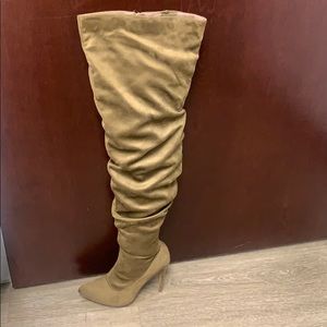 Olive Thigh High Boots
